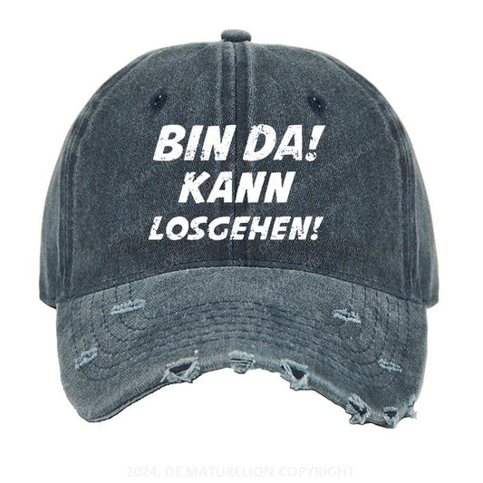 Bin Da Kann Losgehen Gewaschene Vintage Cap