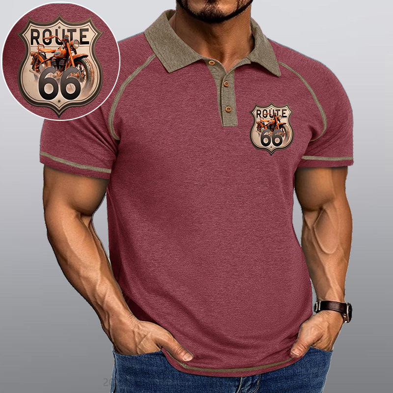 Maturelion Route 66 Kragen T-Shirt