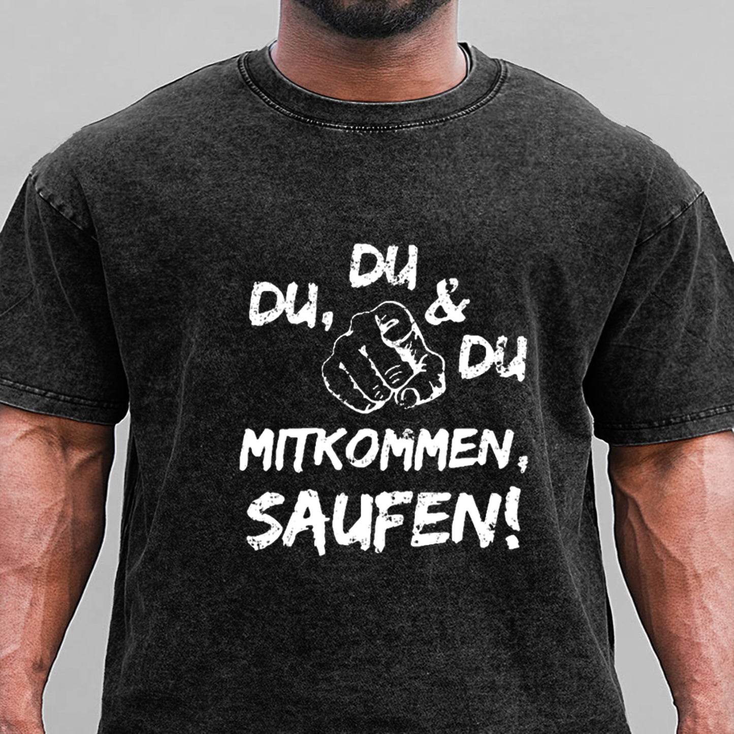 Du Du Du Mitkommen Saufen Gewaschene Vintage T-Shirt