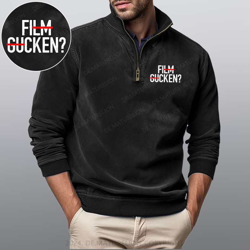 Maturelion Film Gucken Ficken! Stehkragen Poloshirt