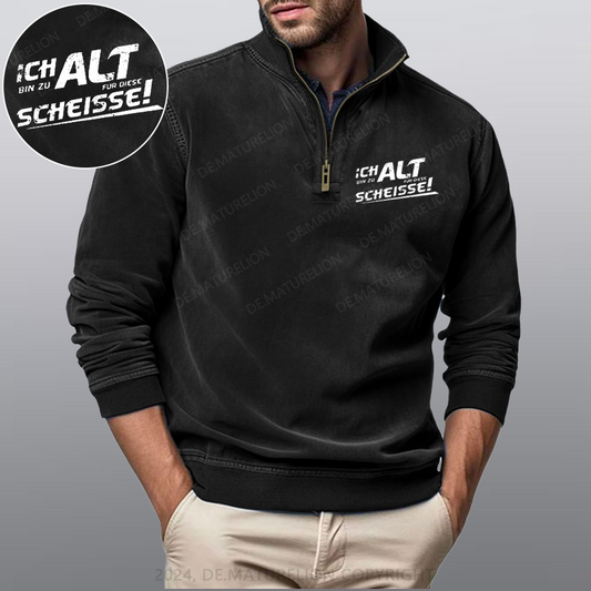 Maturelion Ich Bin Zu Alt Für Diese Scheisse Stehkragen Poloshirt