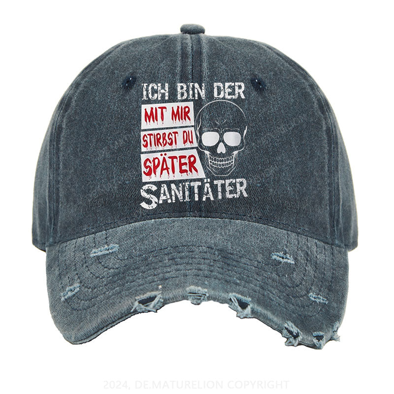 Ich bin der Sanitäter Halloween Gewaschene Vintage Cap