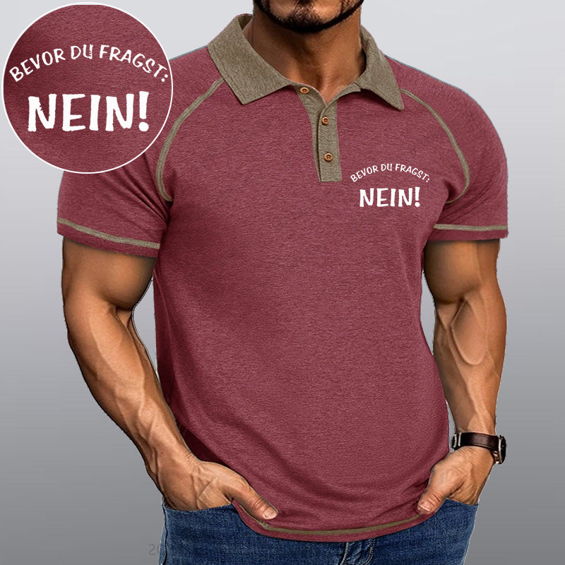 Maturelion Bevor Du Fragst Nein Kragen T-Shirt