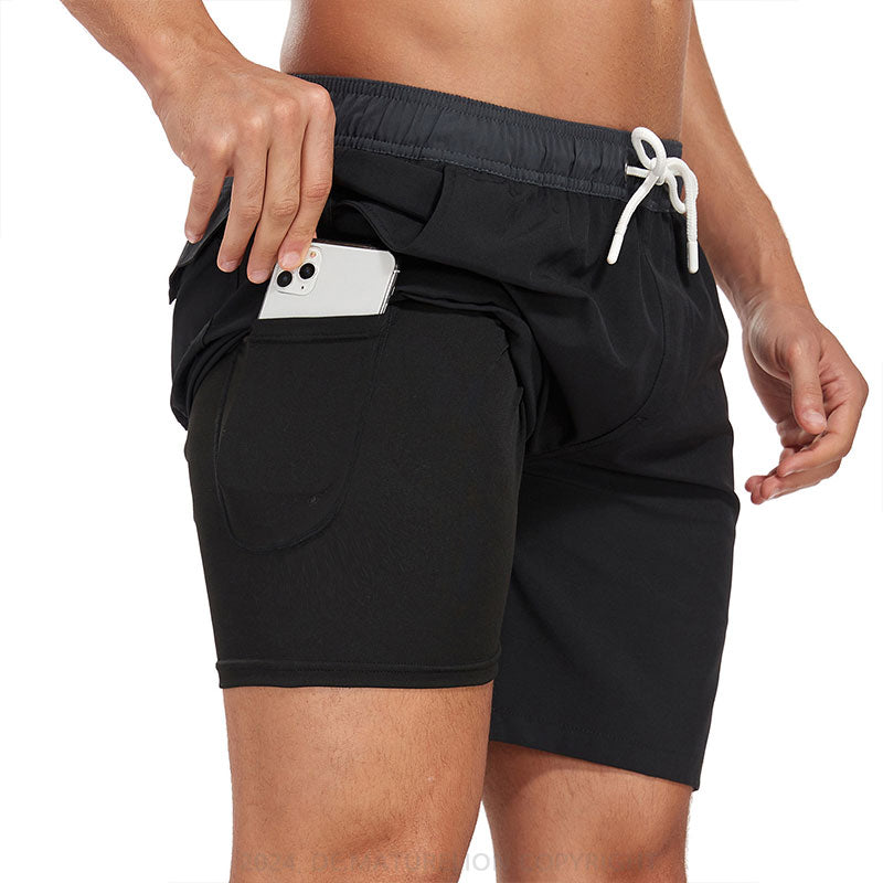 Maturelion Atmungsaktiv Fitnesshose Schnell Trocknende Strandhose Badehose