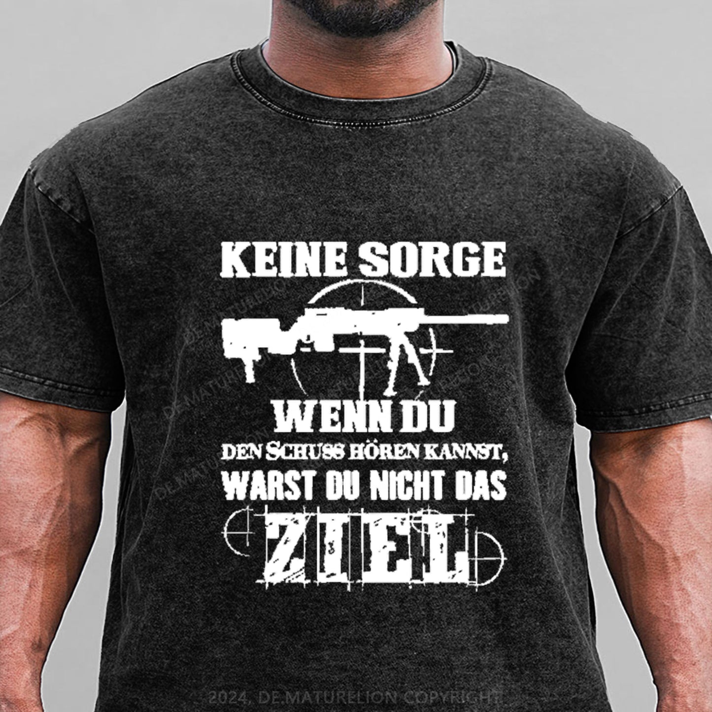 Keine Sorge! Wenn Du Den Schuss Hören Kannst Warst Du Nicht Das Ziel Gewaschene Vintage T-Shirt