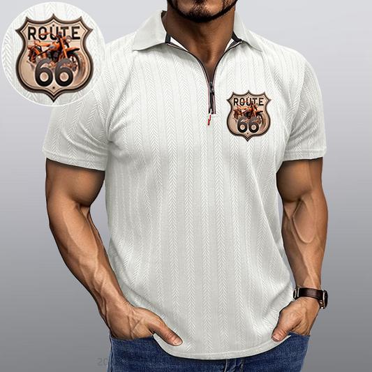 Maturelion Route 66 Kragen T-Shirt