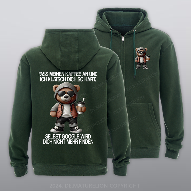 Maturelion Google Teddy Reißverschluss Hoodie