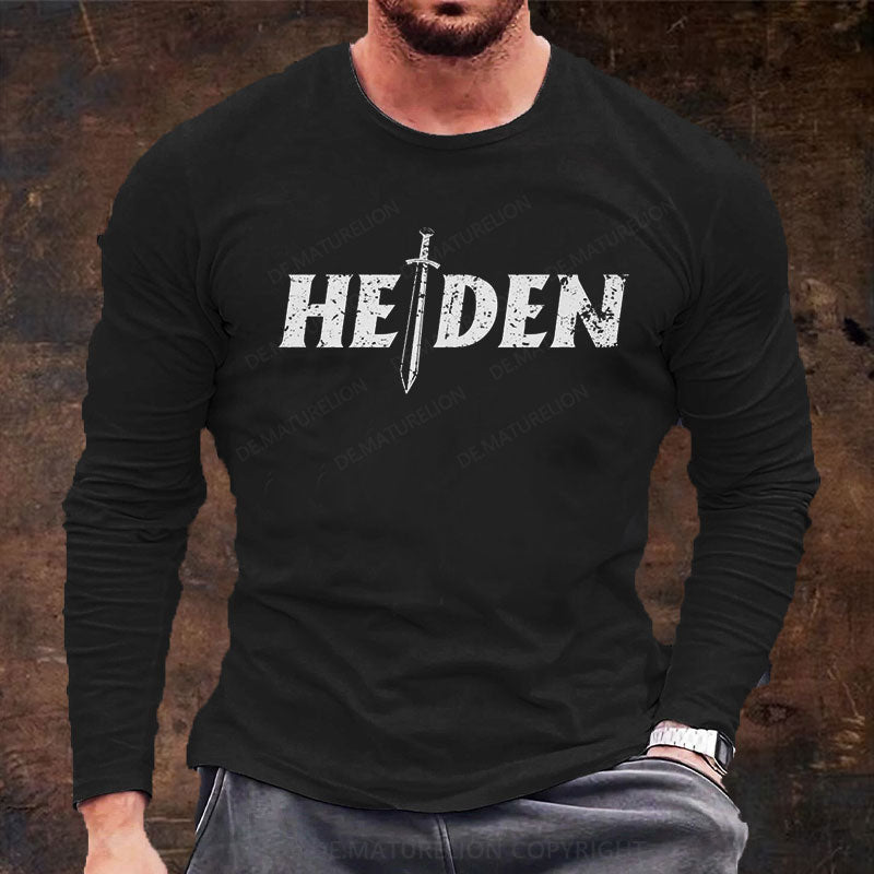 Heiden Männer Langarm Shirt