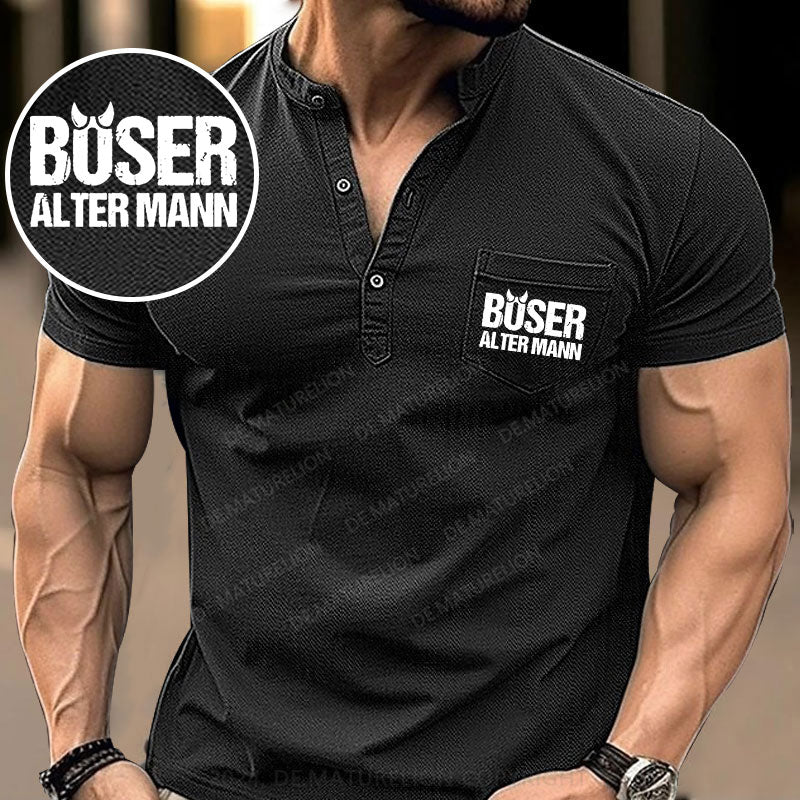 Böser Alter Mann Henley Shirt