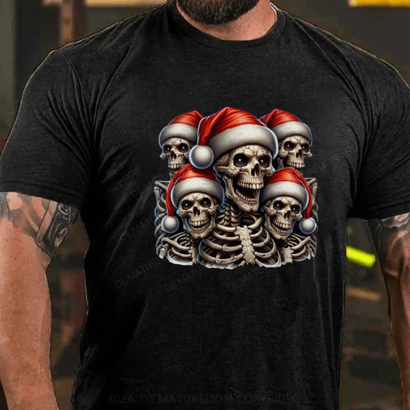 Frohe Weihnachten Schädel T-Shirt