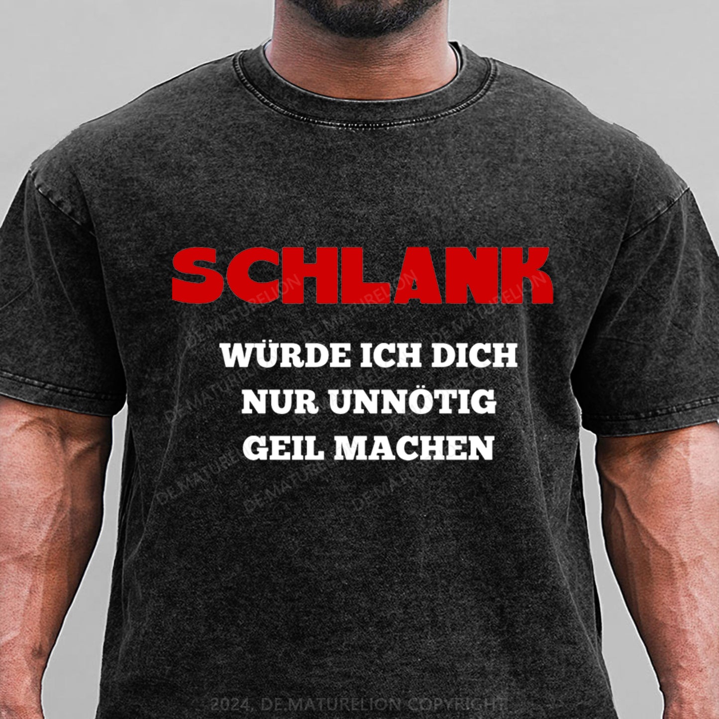 Schlank Würde Ich Dich Nur Unnötig Geil Machen Gewaschene Vintage T-Shirt