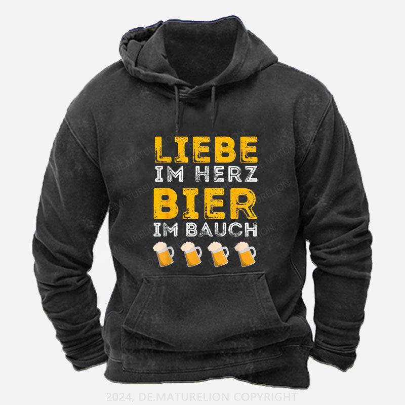 Bier im Bauch für Bierliebhaber Bierbauch Biertrinker Hoodie