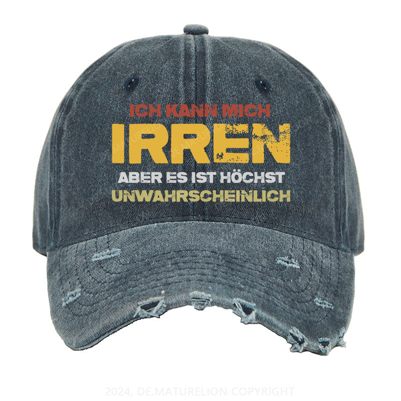 Ich kann mich irren, aber es ist höchst unwahrscheinlich Gewaschene Vintage Cap