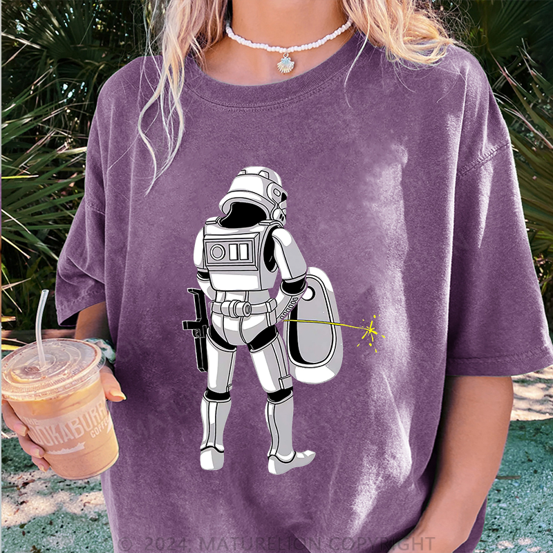 Maturelion Lustig Damen Gewaschene Vintage T-Shirt
