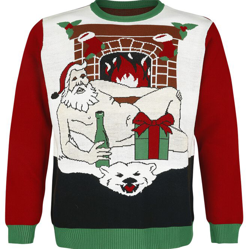 Heißer Weihnachtsmann Hässliche Weihnachtspullover Funny Xmas Ugly Christmas Sweater