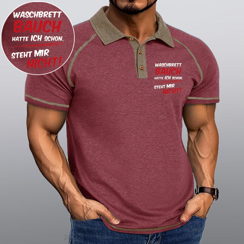 Maturelion Waschbrett Bauch Hatte Ich Schon Steht Mir Nicht Kragen T-Shirt