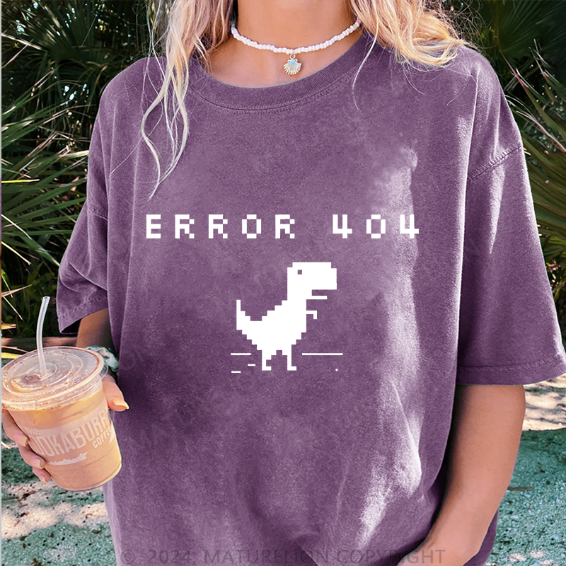 Maturelion Error 404 Damen Gewaschene Vintage T-Shirt