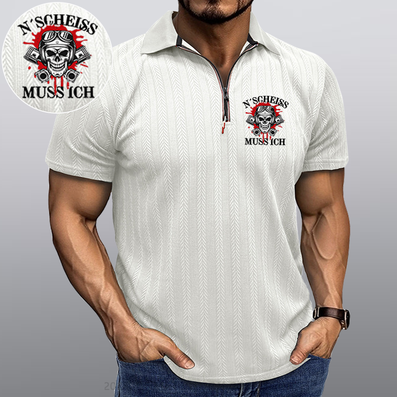 Maturelion N´Scheiß muss ich Kragen T-Shirt