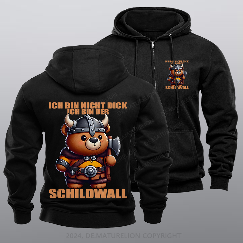 Maturelion Ich bin der Schildwall Reißverschluss Hoodie