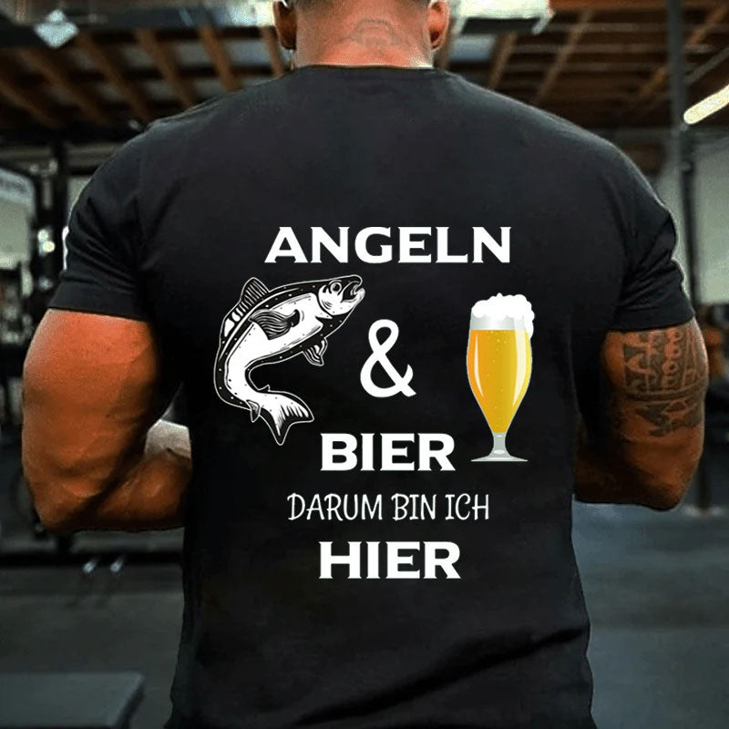 Angeln und Bier T-Shirt