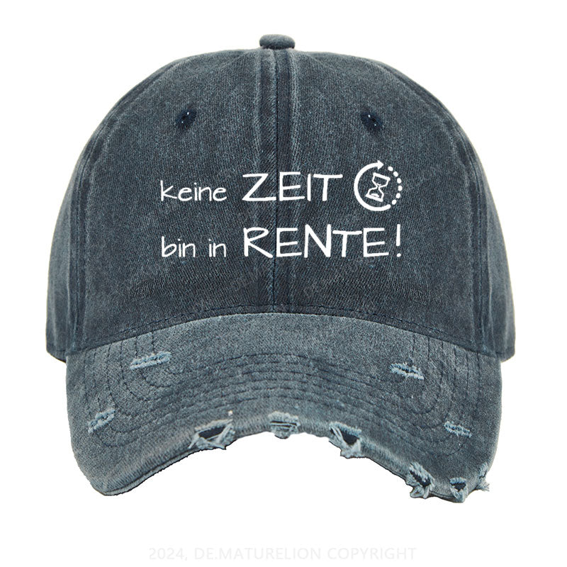 Keine Zeit Bin In Rente Gewaschene Vintage Cap