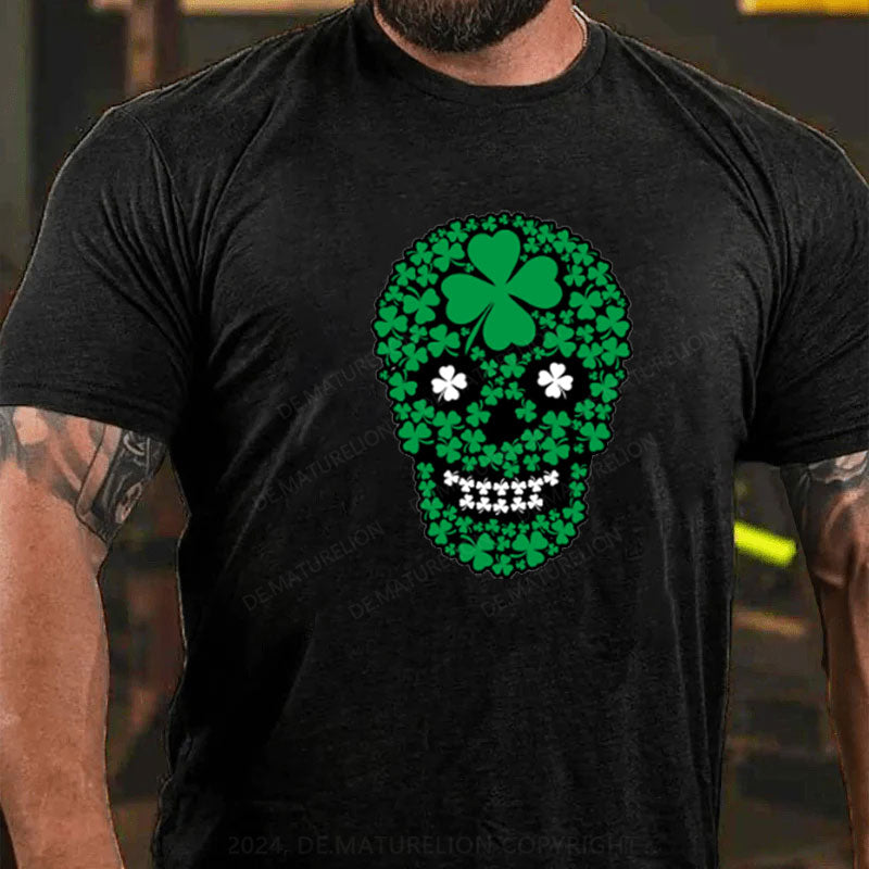 St. Patricks Tag Kleeblatt Skeleton T-Shirt