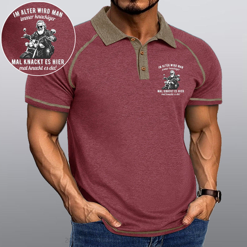 Maturelion Im Alter wird man immer knackiger Kragen T-Shirt