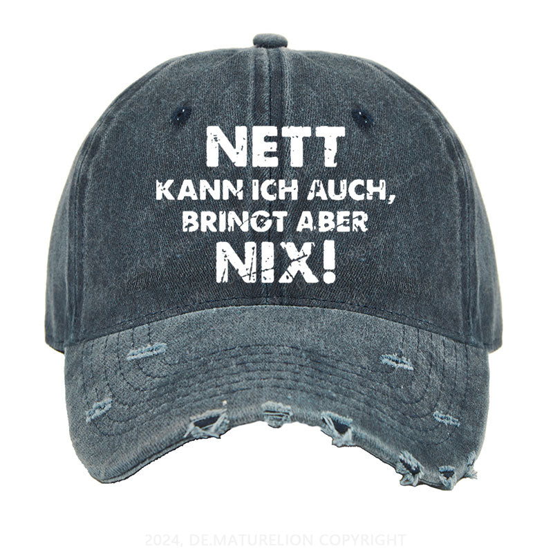 Nett Kann Ich Auch Bringt Aber Nix Gewaschene Vintage Cap