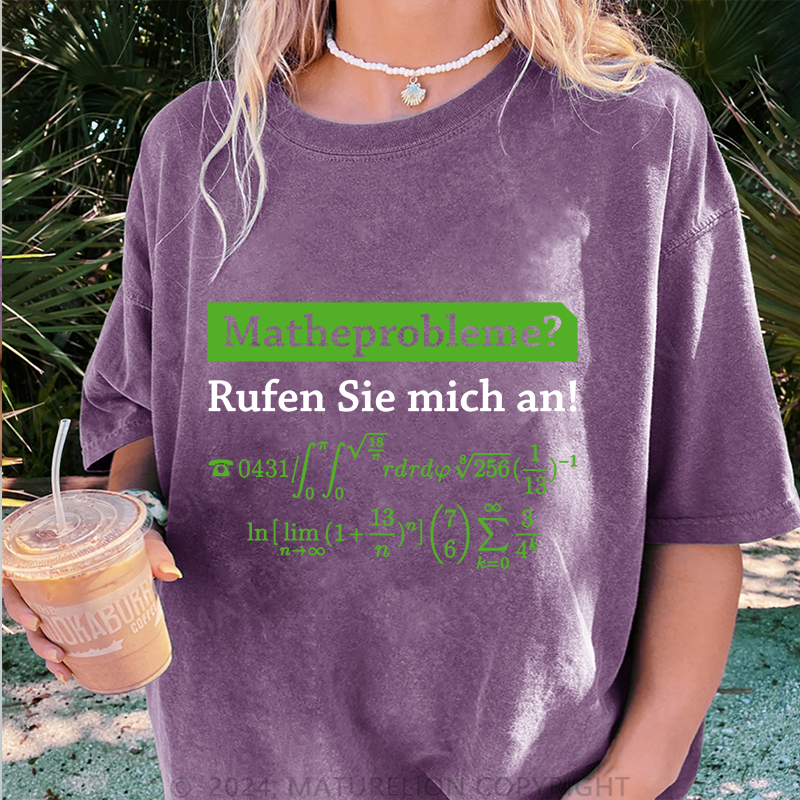 Maturelion Matheprobleme Damen Gewaschene Vintage T-Shirt