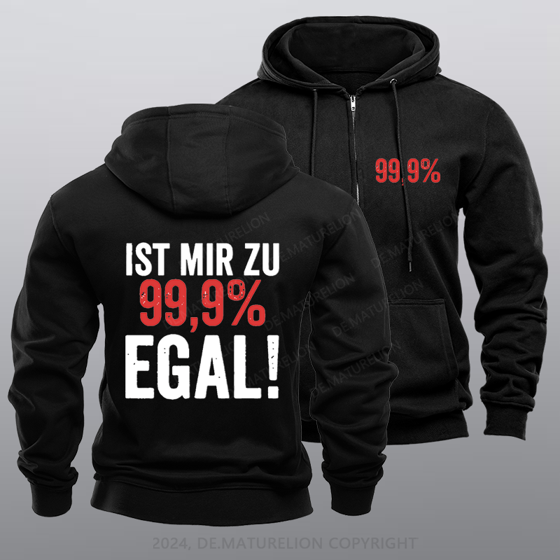 Maturelion Ist Mir Zu 99,9% Egal Reißverschluss Hoodie