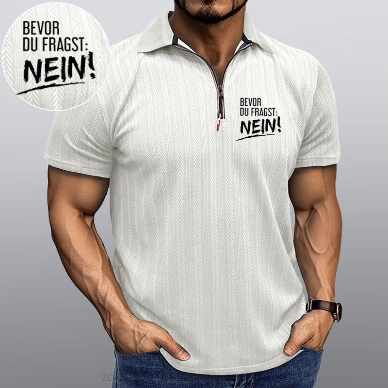 Maturelion Bevor Du Fragst Nein! Kragen T-Shirt