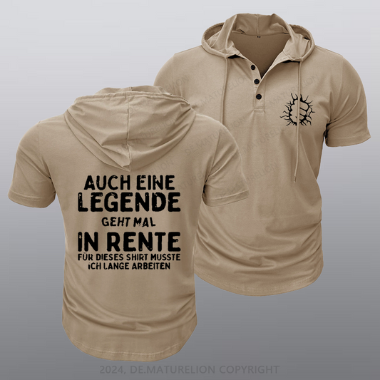 Maturelion Auch Eine Legende Geht Mal In Rente Kapuze T-Shirt
