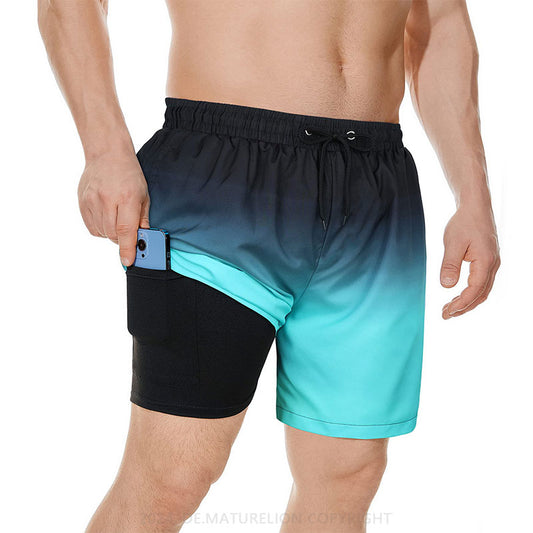 Maturelion Fitnesshose Schnell Trocknende Strandhose Surf Badehose