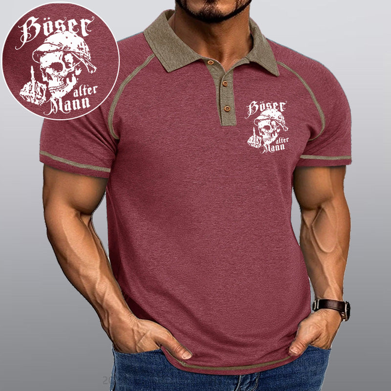 Maturelion Böser Alter Mann Kragen T-Shirt