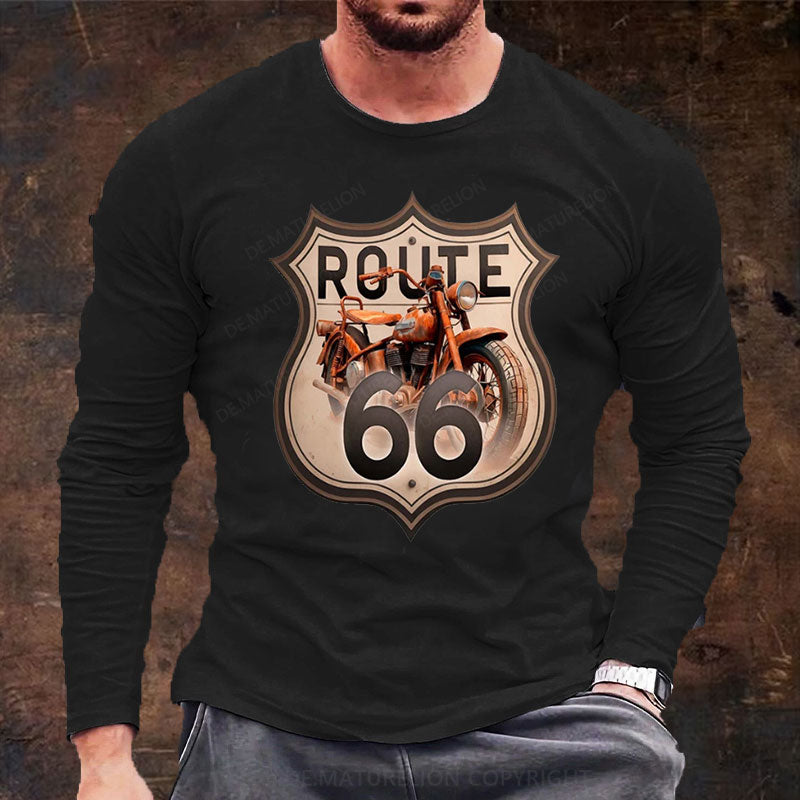 Route 66 Langarm Shirt