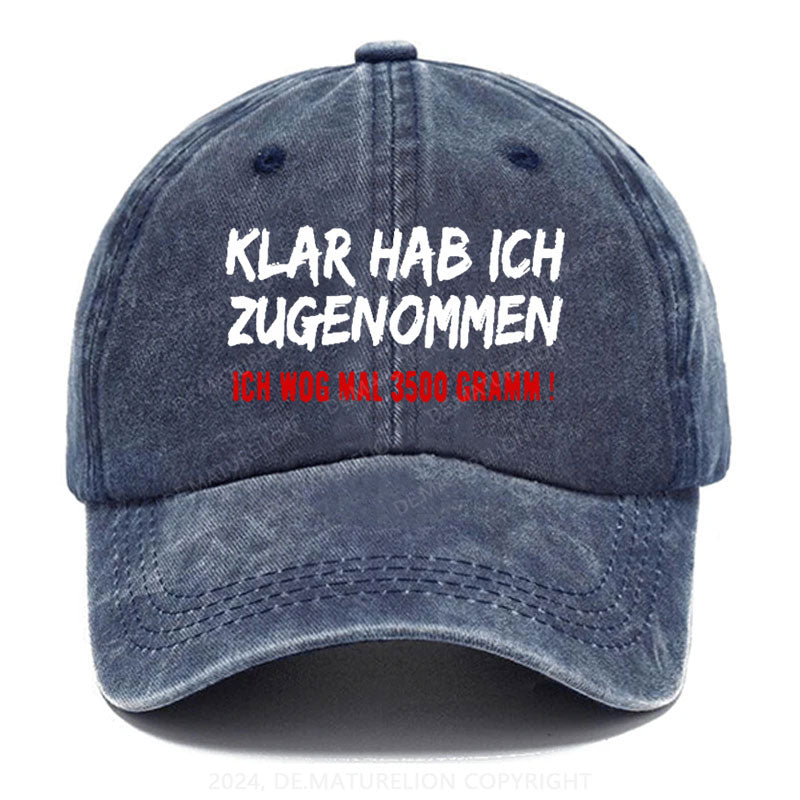 Klar Habe Ich Zugenommen! Ich Wog Mal 3500g Baseball Cap