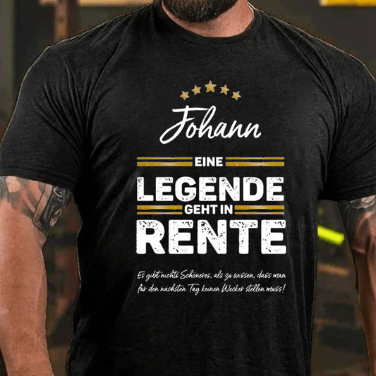 Personalisiert Name Eine Legende geht in Rente T-Shirt