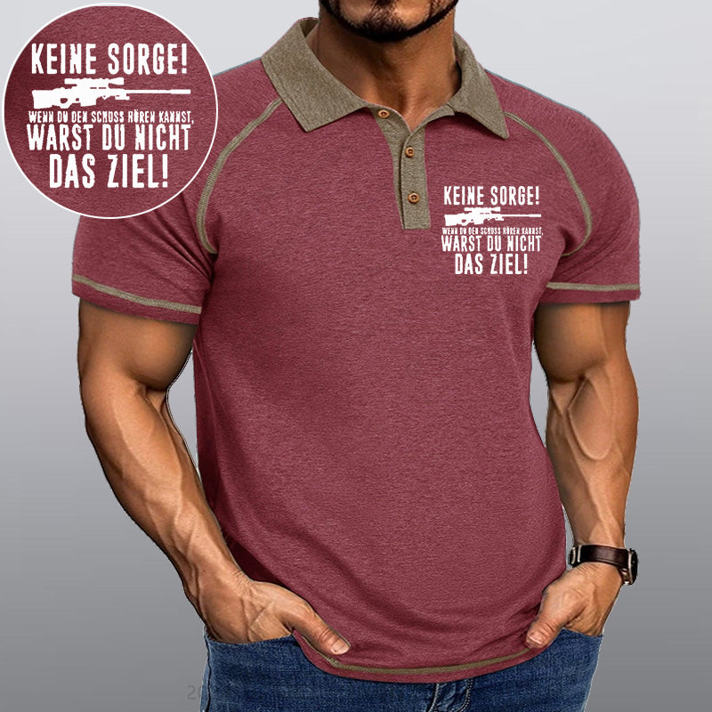 Maturelion Keine Sorge! Wenn Du Den Schuss Hören Kannst Warst Du Nicht Das Ziel Kragen T-Shirt