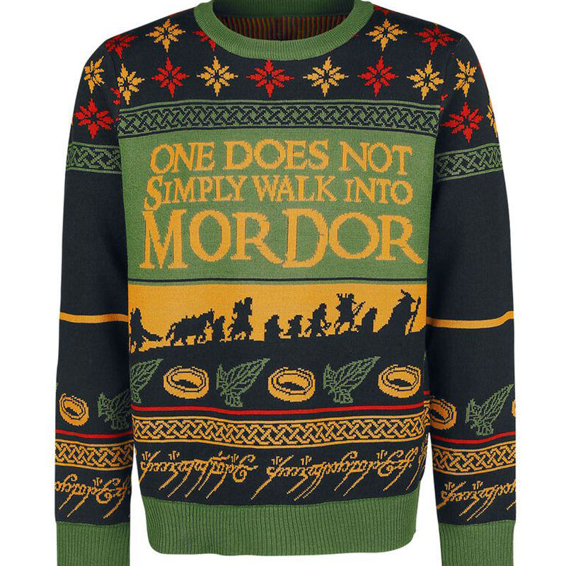 Man Spaziert Nicht Einfach So Nach Mordor Hässliche Weihnachtspullover Funny Xmas Ugly Christmas Sweater