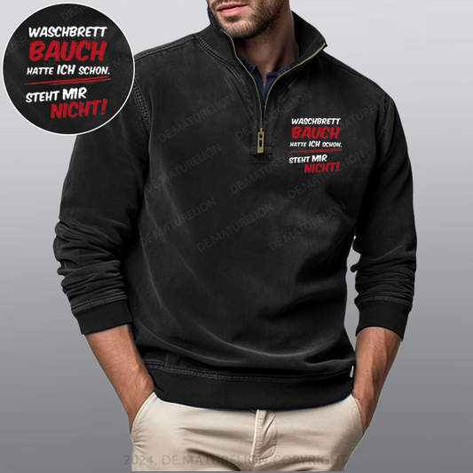 Maturelion Waschbrett Bauch Hatte Ich Schon Steht Mir Nicht Stehkragen Poloshirt
