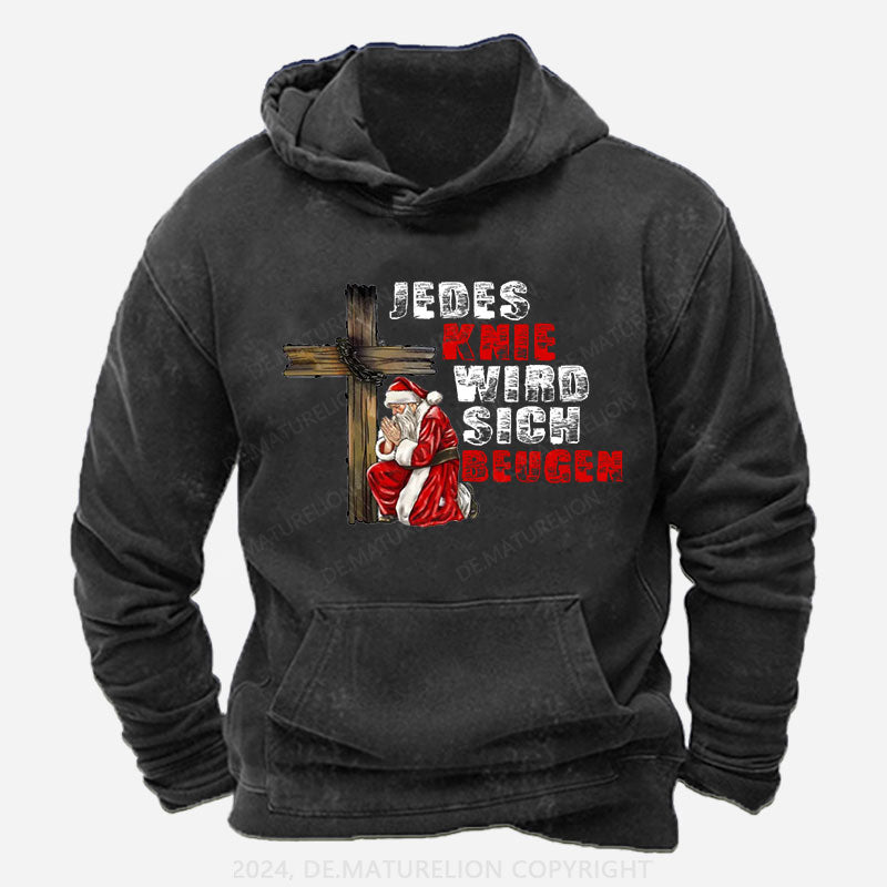 Jedes Knie wird sich beugen Weihnachten Hoodie