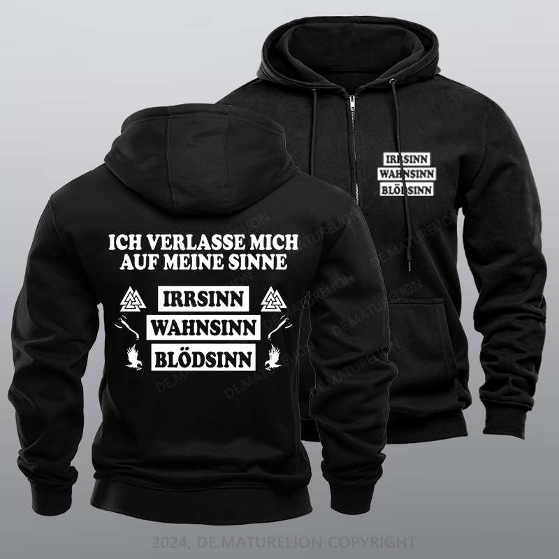 Maturelion Meine Sinne Reißverschluss Hoodie