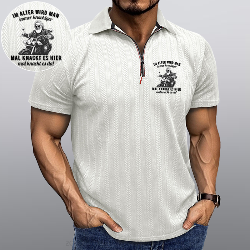 Maturelion Im Alter wird man immer knackiger Kragen T-Shirt