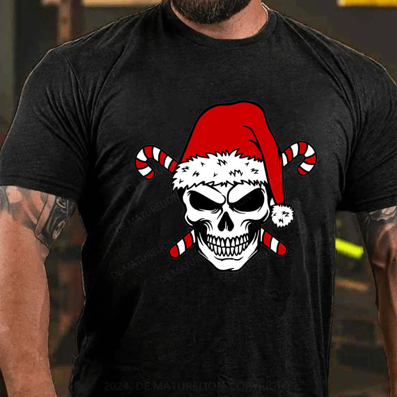 Frohe Weihnachten Schädel T-Shirt