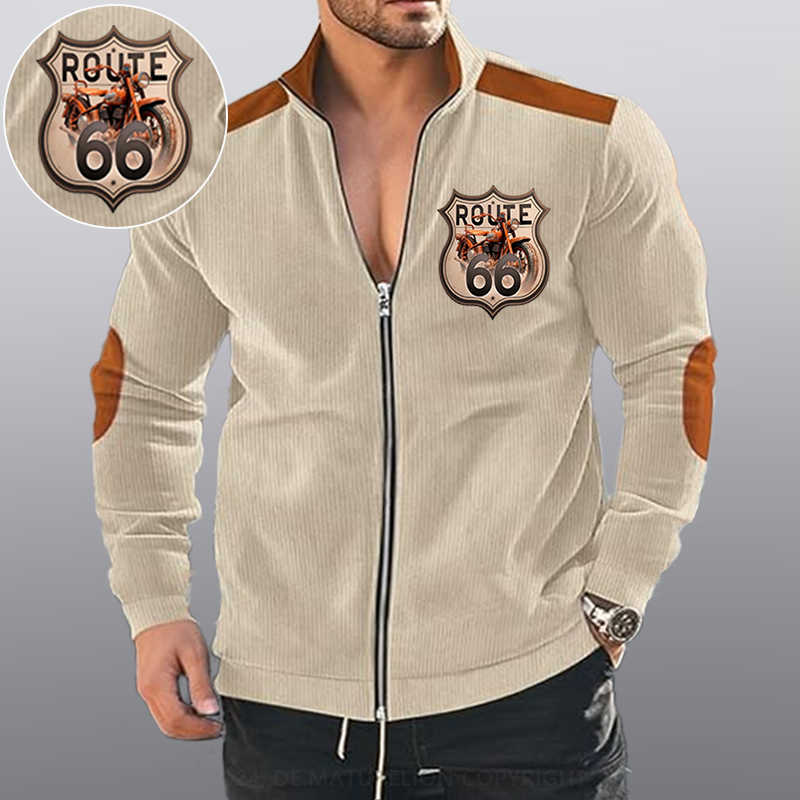 Maturelion Route 66 Motorrad Reißverschluss Jacke