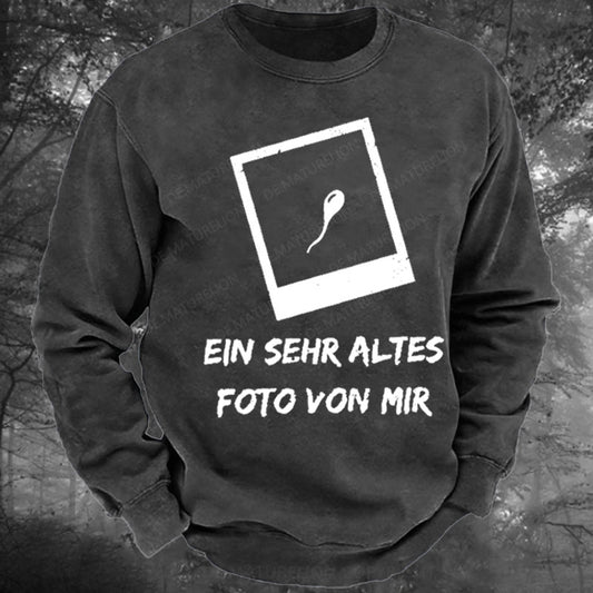 Ein Sehr Altes Foto Von Mir Gewaschenes Sweatshirt