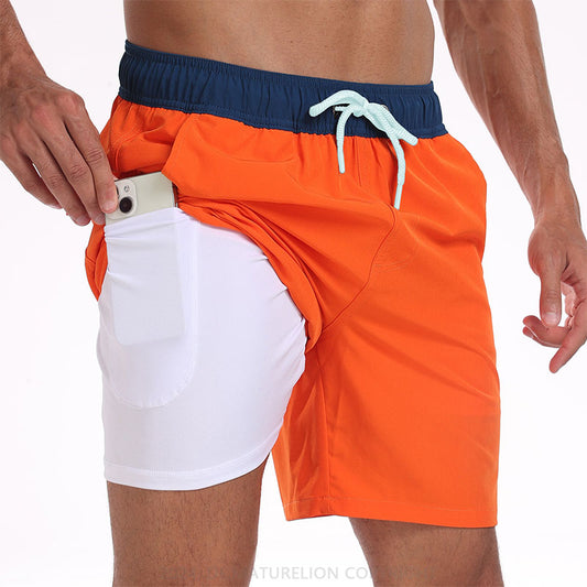 Maturelion Atmungsaktiv Fitnesshose Schnell Trocknende Strandhose Badehose