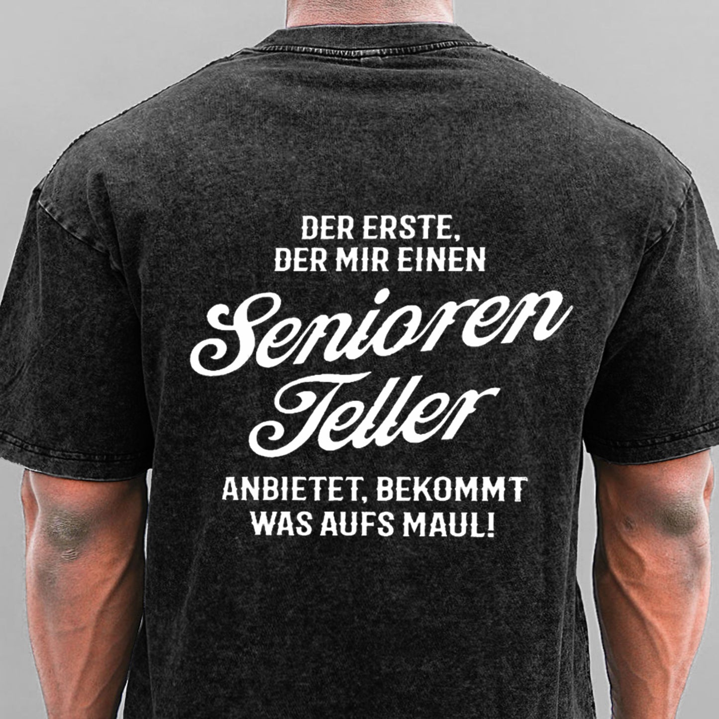 Der Erste Der Mir Einen Seniorenteller Anbietet Bekommt Was Aufs Maul Gewaschene Vintage T-Shirt