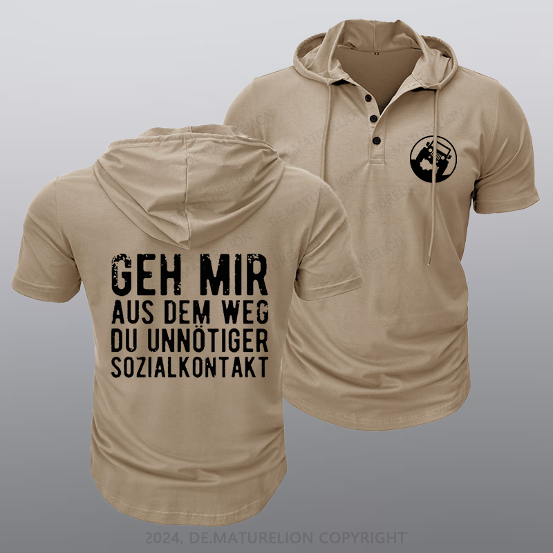 Maturelion Geh Mir Aus Dem Weg Du Unnötiger Sozialkontakt Kapuze T-Shirt