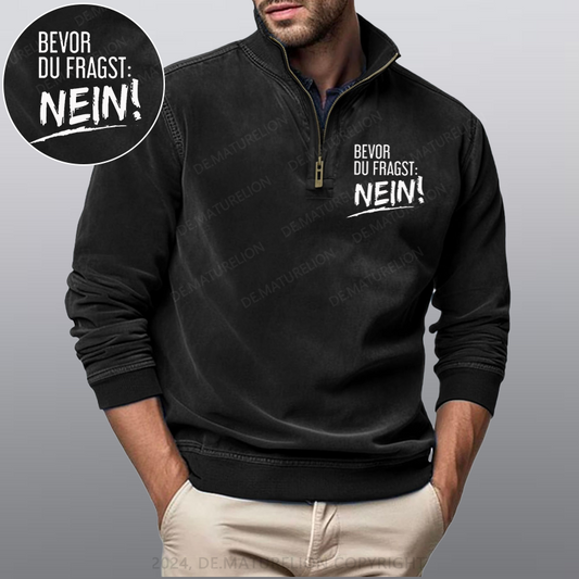 Maturelion Bevor Du Fragst Nein Männer Stehkragen Poloshirt
